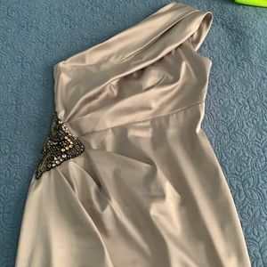 Cocktail dress. Below knee length.